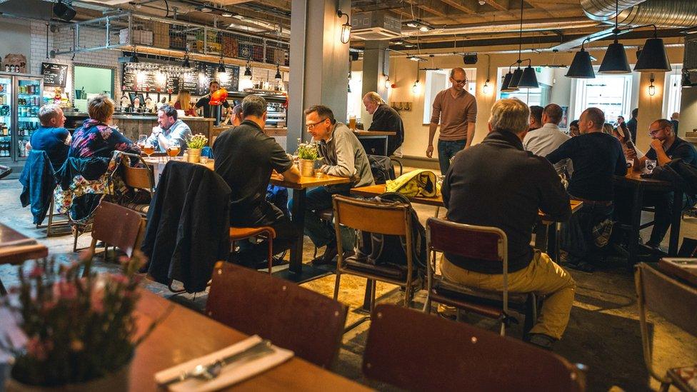 Customers inside the Purecraft Bar and Kitchen