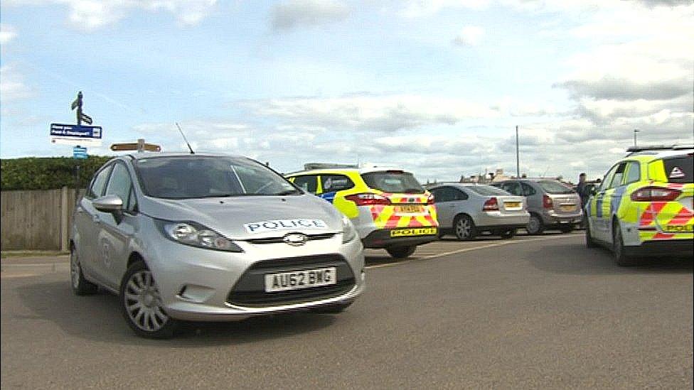 Police cars in Cromer