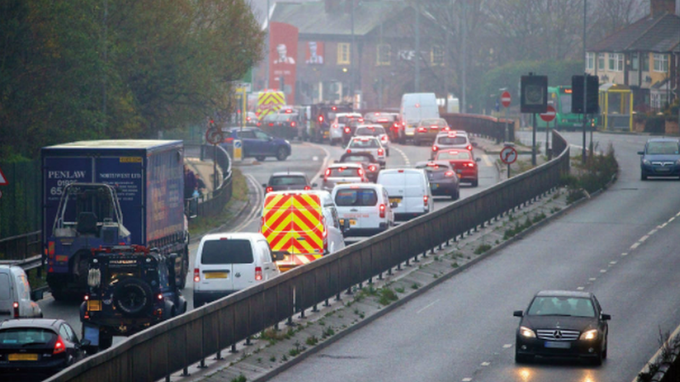 The current A5036 is heavily congested