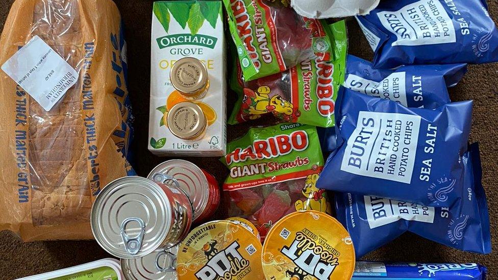 One food parcel given to students in Birmingham