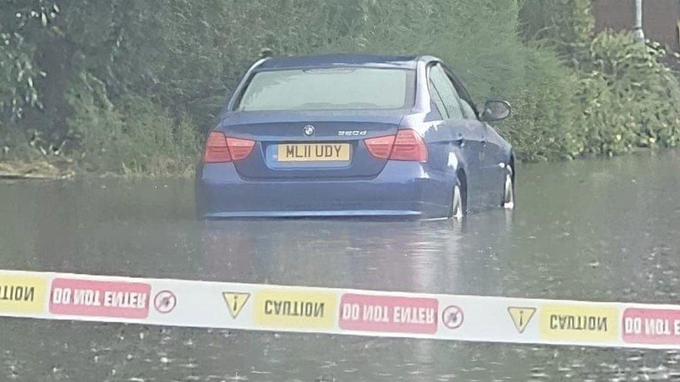 Flooding in Fleckney, Leicestershire