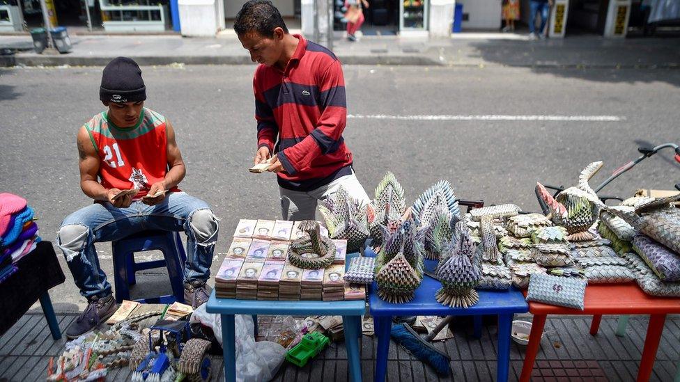 Men at handicraft store