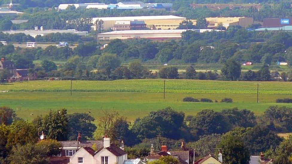 View towards west Swindon from Wroughton