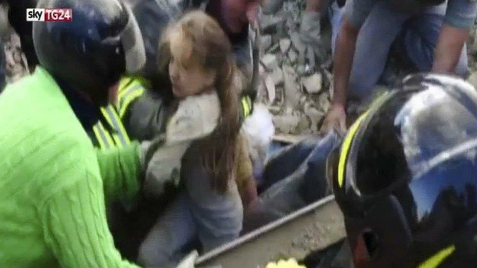 Giorgia's dramatic rescue in Pescara Del Tronto