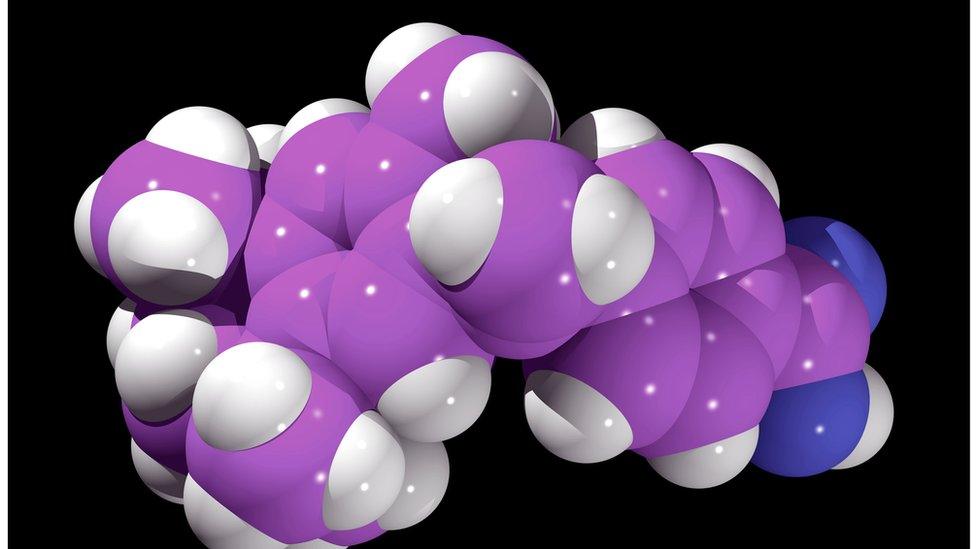 Bexarotene chemotherapy drug molecule