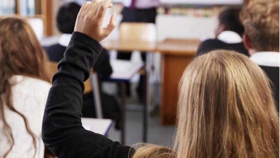 Student in classroom