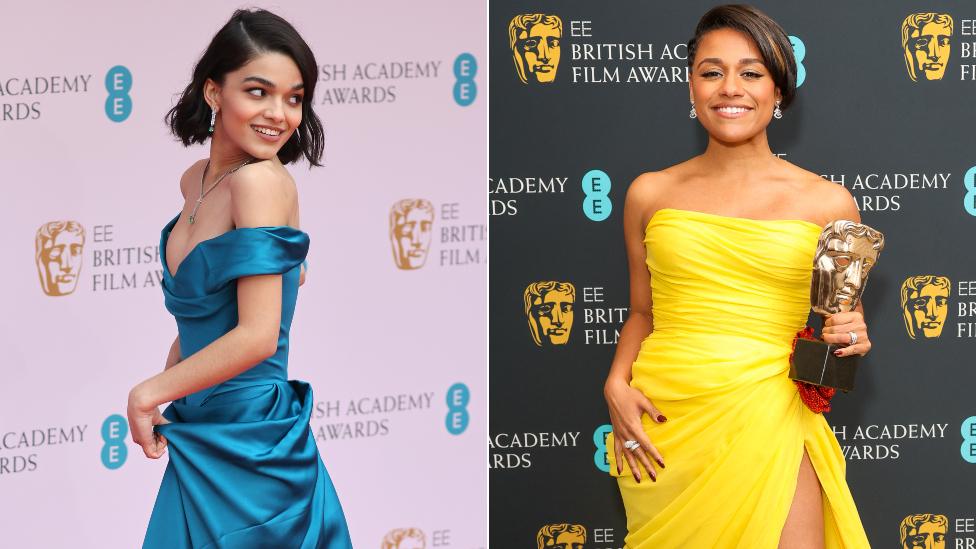 Rachel Zegler and Ariana DeBose at the Baftas