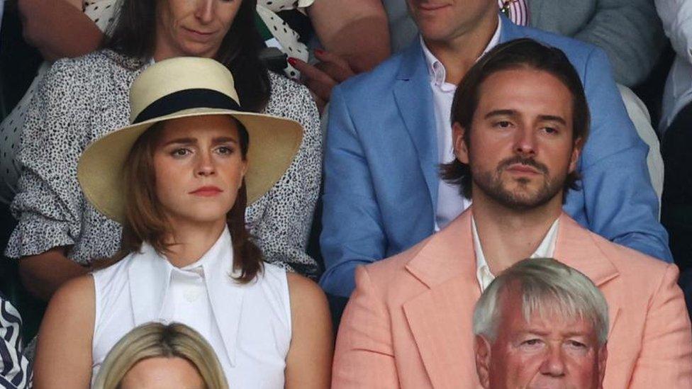 Emma Watson and her brother at Wimbledon