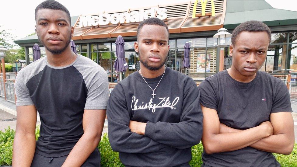 Caleb Afoke, Babajide Osikoya and Sam Akinnawo say their skin colour prevented them being being served food