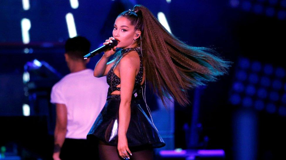 Ariana Grande performing