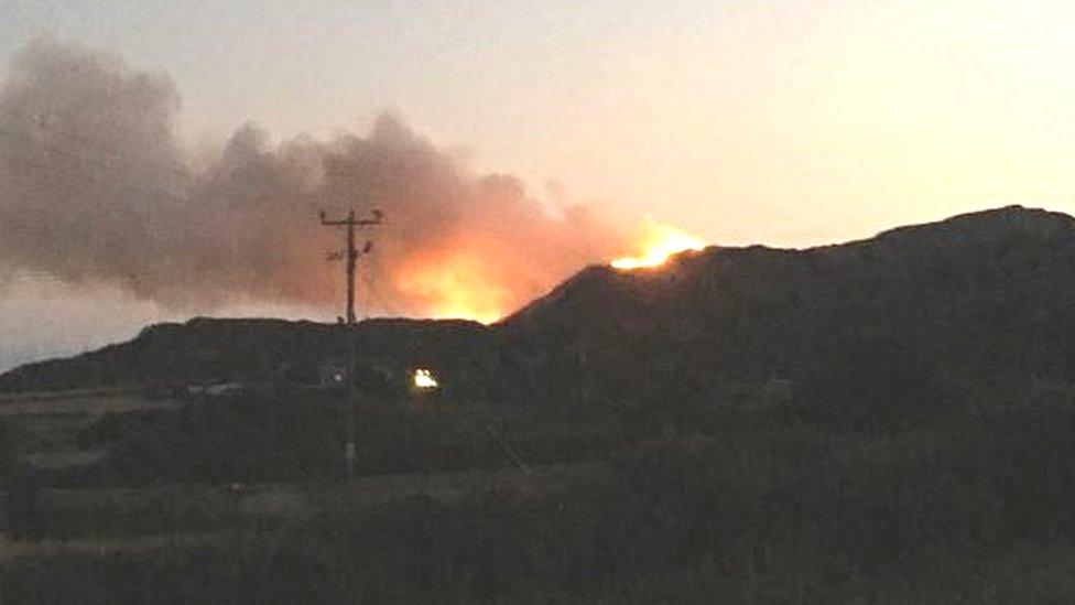 Fire near South Stack Road, Anglesey