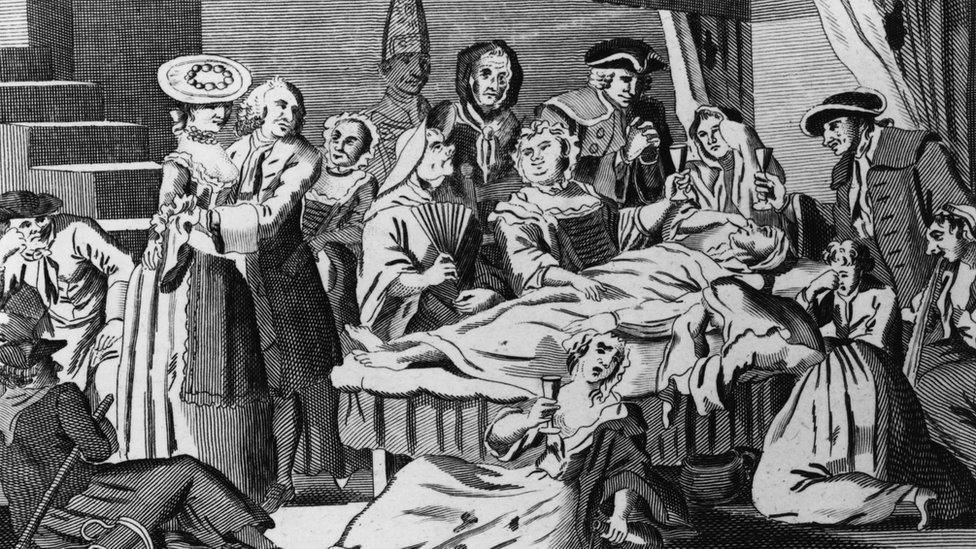 An Irish wake in 1750s