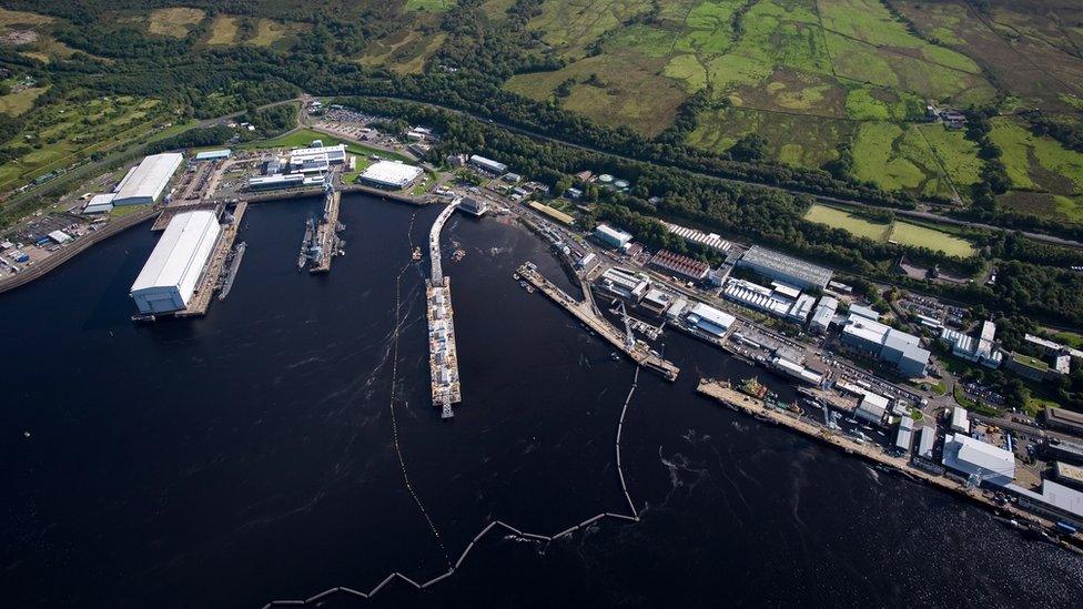 HM Naval Base Clyde today – the largest military site in Scotland and the only Royal Navy base in Scotland.