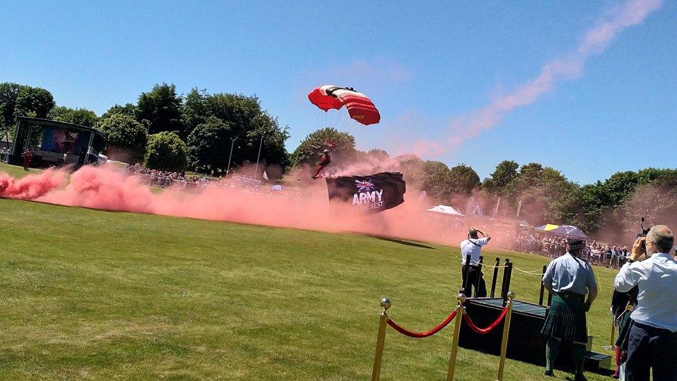 Parachute display