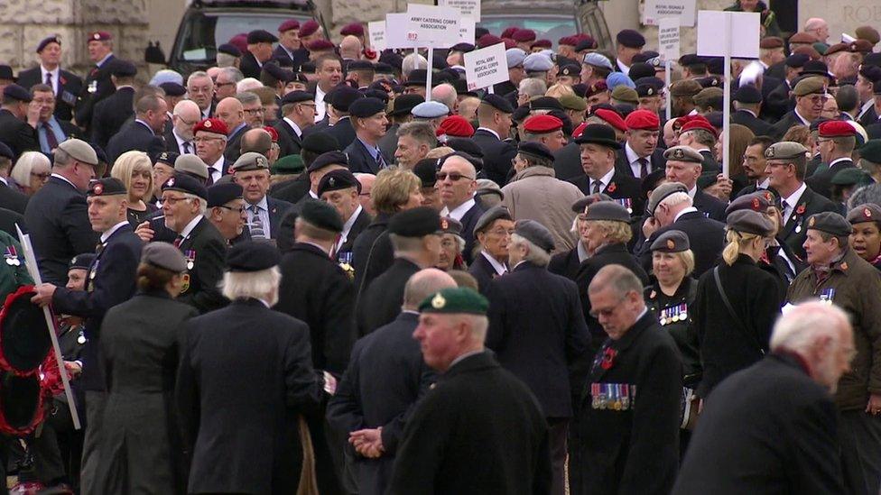 Veterans gather for the memorial service