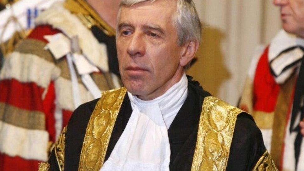 Former Home Secretary Jack Straw at the state opening of Parliament in 2009