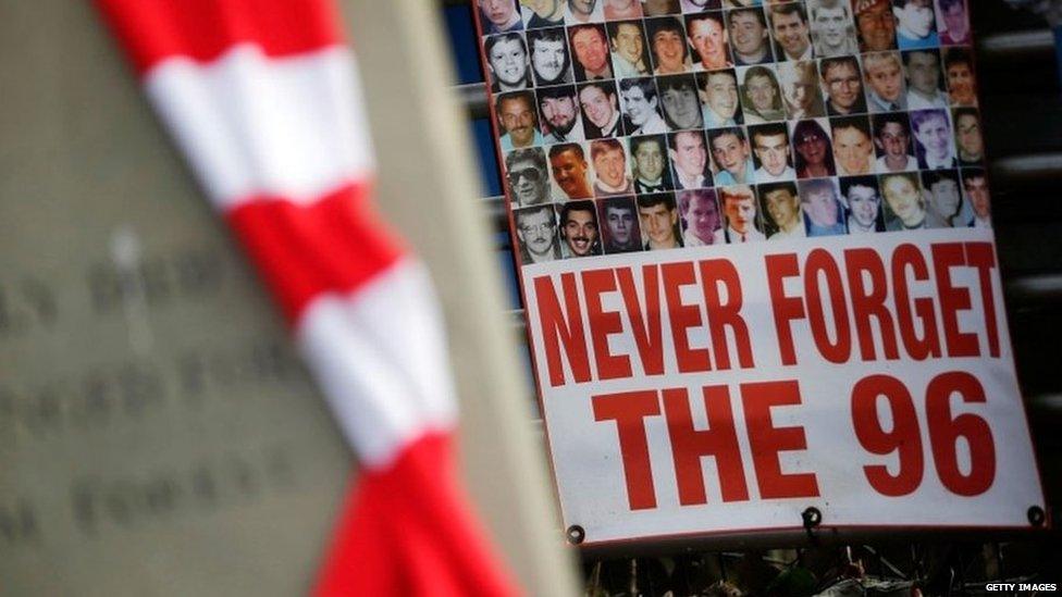 Tributes to the 96 football fans who lost their lives in the Hillsborough disaster