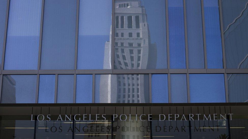 Los Angeles Police Department building sign