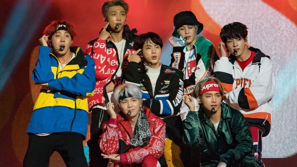 BTS performing