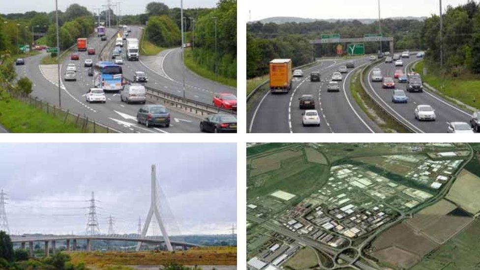 Views of Aston Hill, Flintshire Bridge and Deeside Industrial Estate