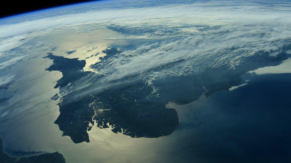 Image of the UK taken from the space station