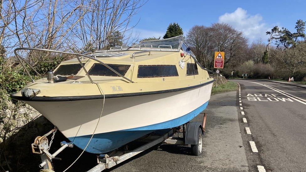 Boat being removed