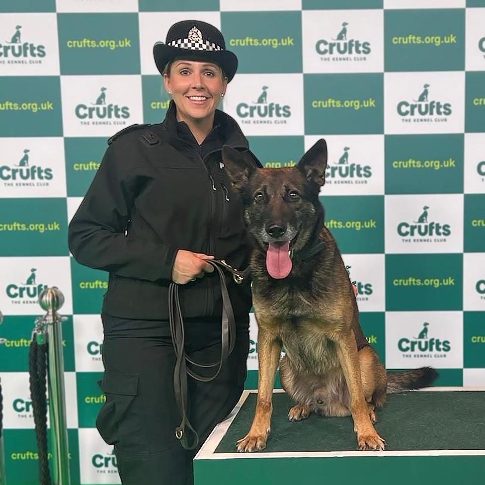 Police dog, Ben and handler PC Fulton