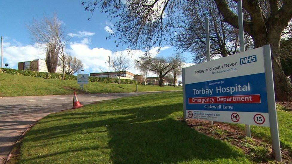 Torbay hospital sign