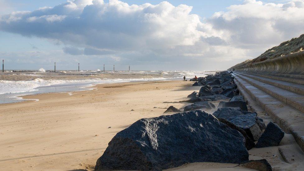 Sea Palling on the Norfolk coast.