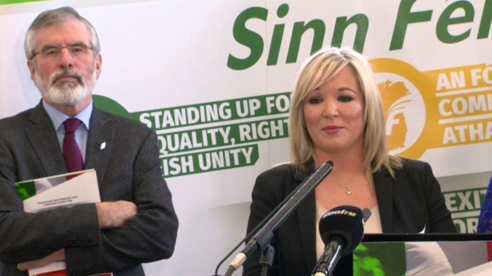 Gerry Adams and Michelle O'Neill