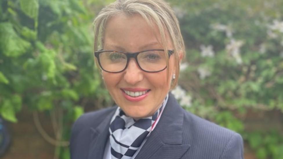 Sam Jackson wearing her British Airways uniform