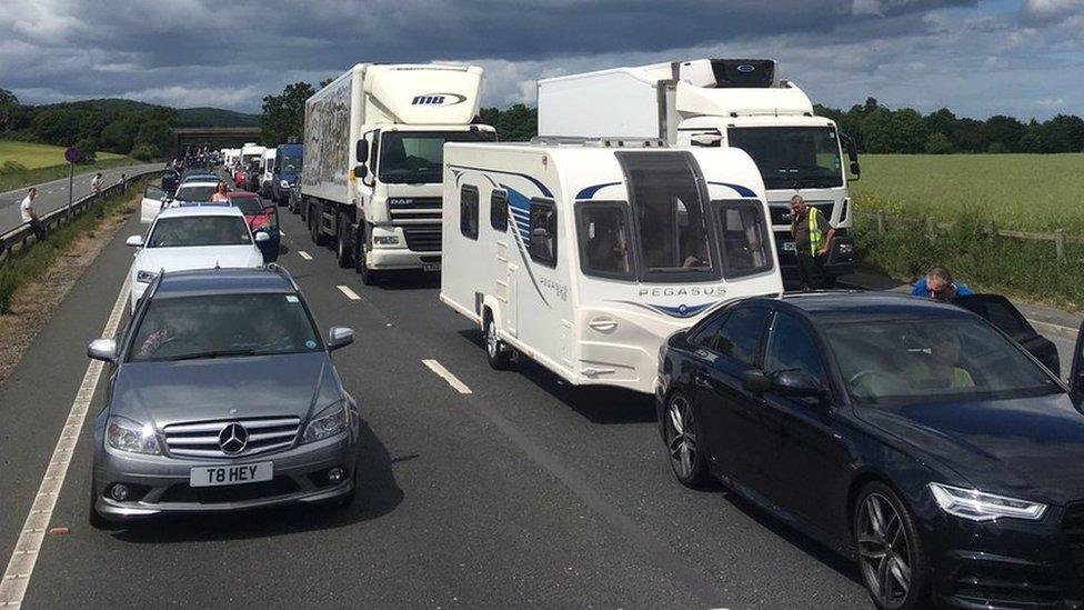 A55 gridlock