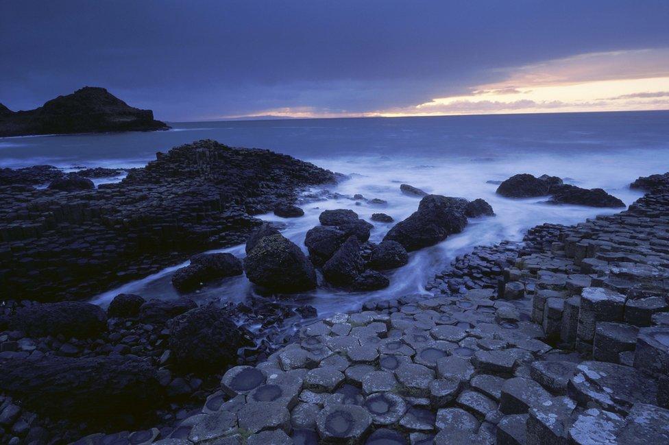 Giant’s Causeway at evening light