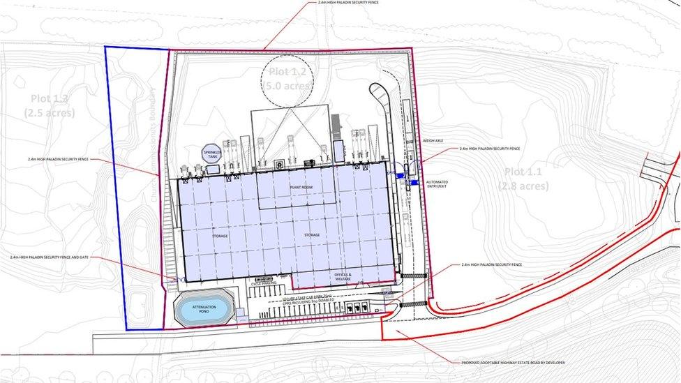 Drawing of proposed plan