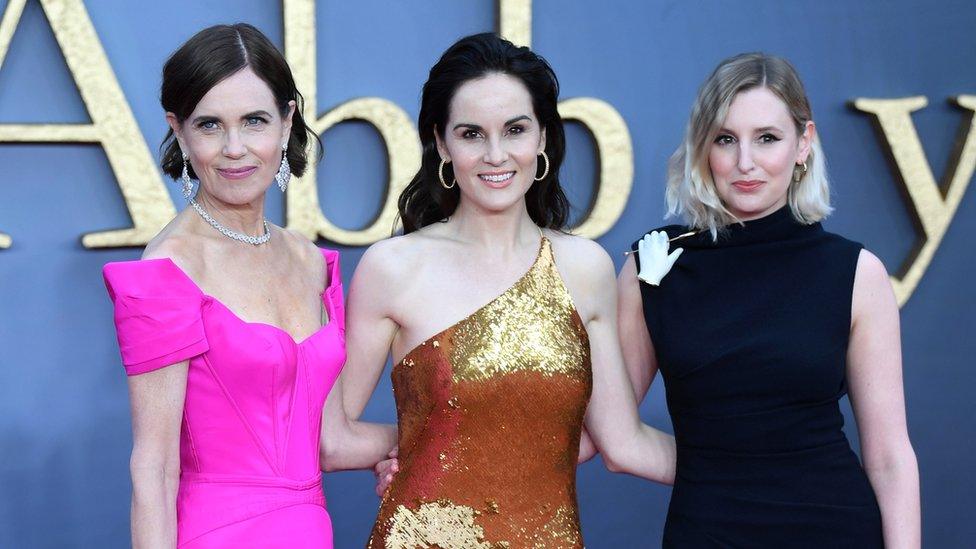 Downton Abbey cast members Elizabeth McGovern, Michelle Dockery and Laura Carmichael