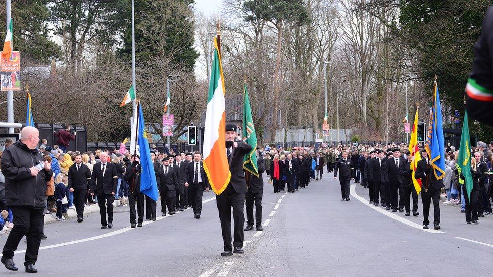 parade in west belfast