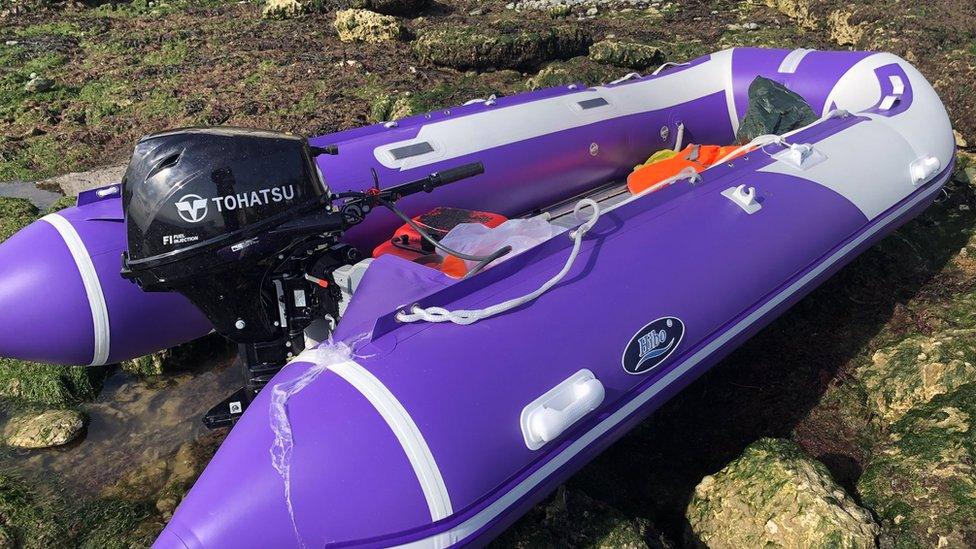 Dinghy at St Margaret's Bay