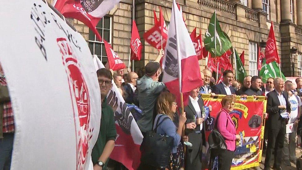 protest outside Bute House