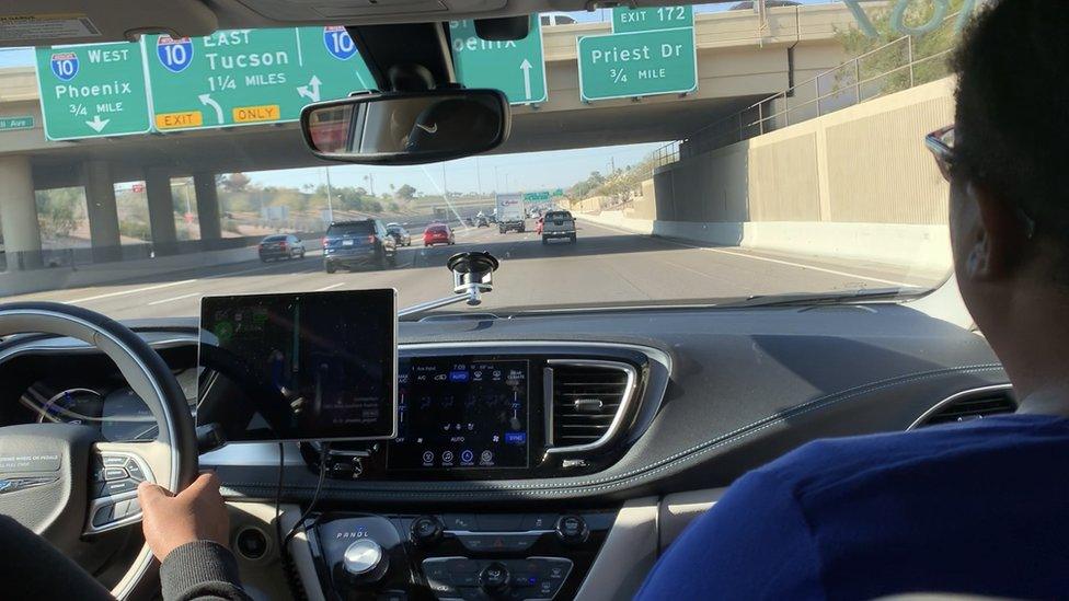 Journey in Waymo car