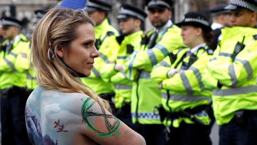 Extinction Rebellion protestor