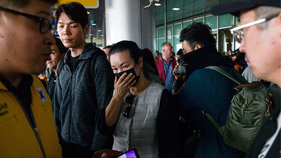 Families of the victims arrive in Budapest