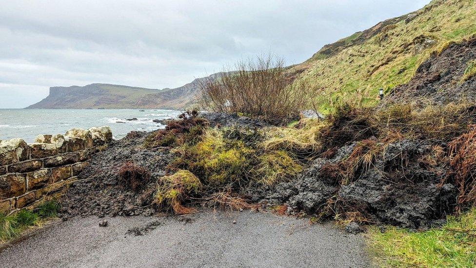 Landslide on the Carrickmore Road