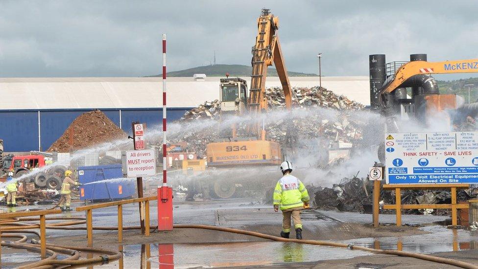 Scene at McKenzies (NI) Ltd in Duncrue Street in Belfast