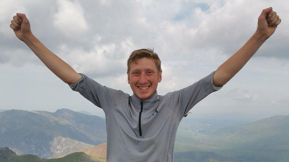 Luke climbed to the top of Snowdon a few months ago