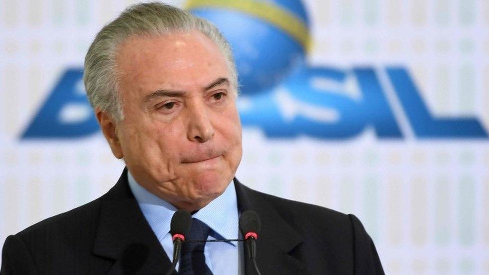 Brazilian President Michel Temer during an Economic Forum in Sao Paulo, Brazil, on August 16, 2017