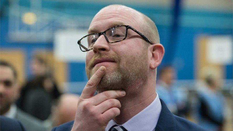 UKIP leader Paul Nuttall after he lost to Labour in the Stoke-on-Trent Central by-election