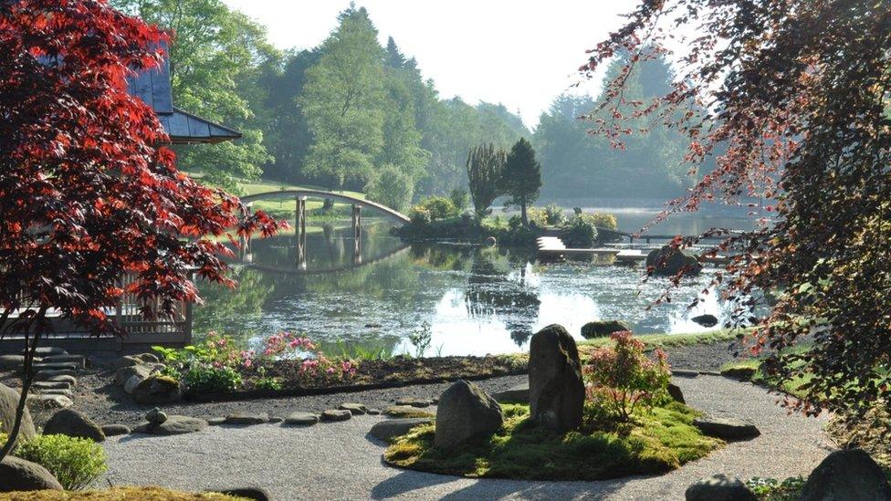 Japanese garden at Cowden Castle