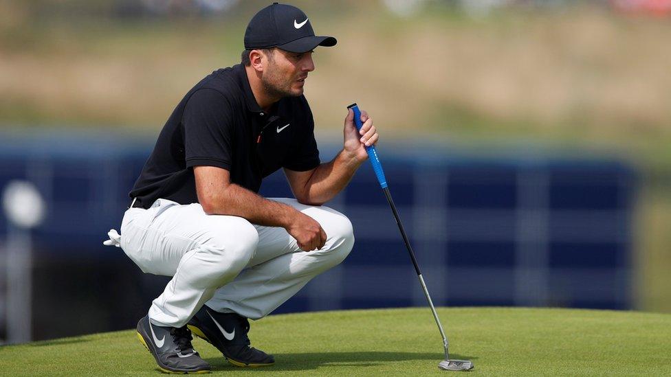 Francesco Molinari assesses a shot at Royal Portrush