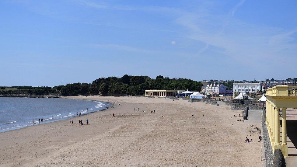 Barry beach on Sunday