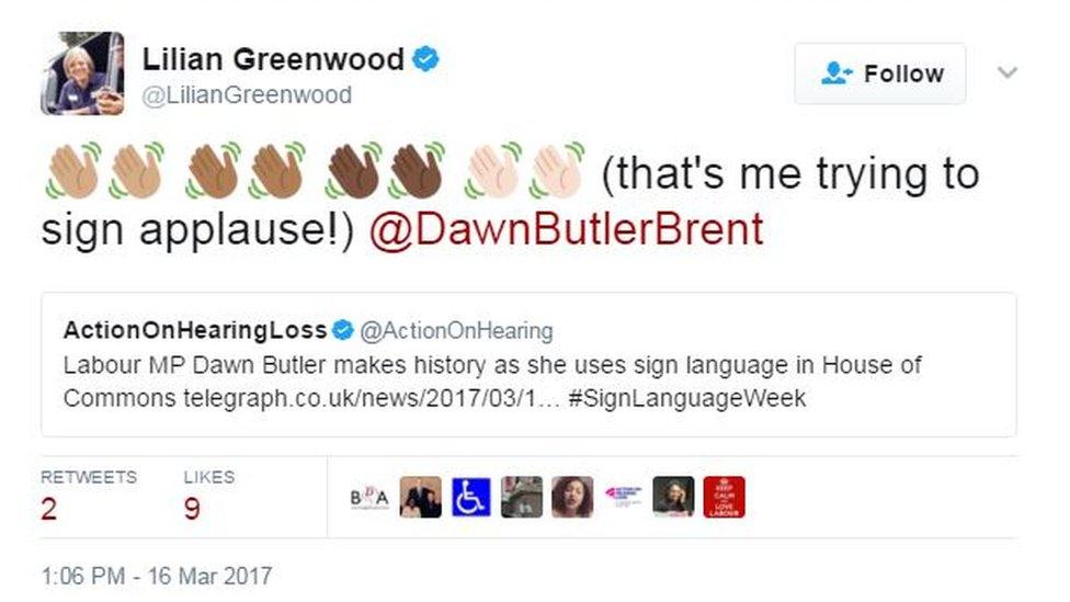 Lilian Greenwood tweet